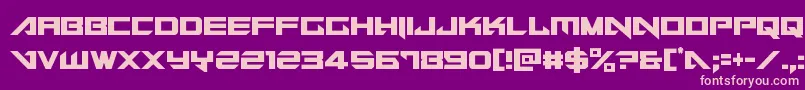 Tarrgetcond Font – Pink Fonts on Purple Background