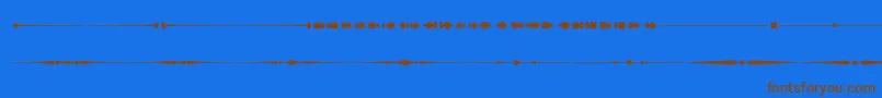 GothicextrasE Font – Brown Fonts on Blue Background