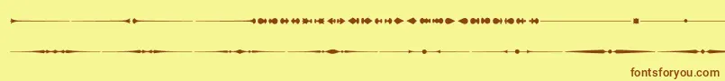 Шрифт GothicextrasE – коричневые шрифты на жёлтом фоне