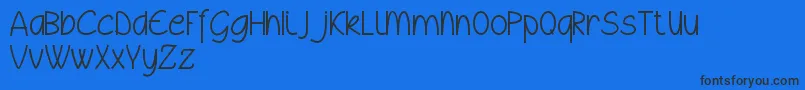 Wyllamdemo Font – Black Fonts on Blue Background