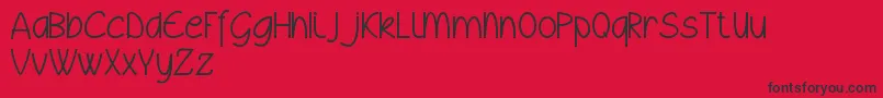 Шрифт Wyllamdemo – чёрные шрифты на красном фоне
