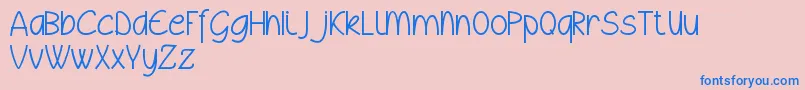 Wyllamdemo Font – Blue Fonts on Pink Background