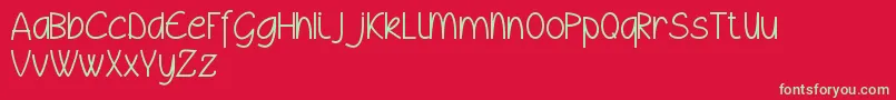 Wyllamdemo Font – Green Fonts on Red Background