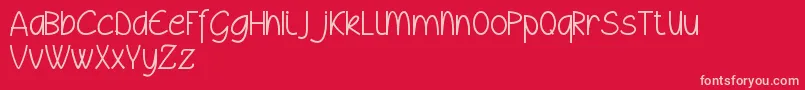 Wyllamdemo Font – Pink Fonts on Red Background