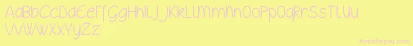 Wyllamdemo Font – Pink Fonts on Yellow Background