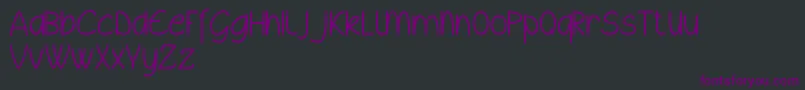 Шрифт Wyllamdemo – фиолетовые шрифты на чёрном фоне