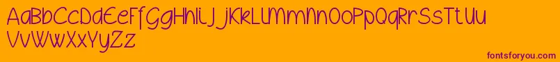 Wyllamdemo Font – Purple Fonts on Orange Background