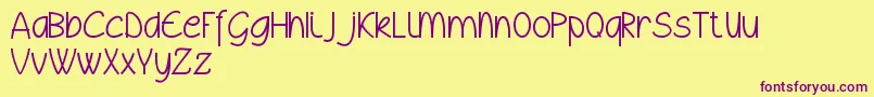 Wyllamdemo Font – Purple Fonts on Yellow Background