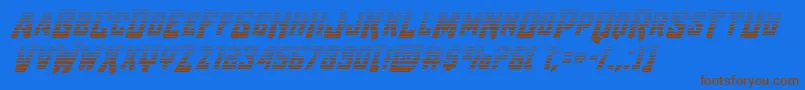Raidercrusadergrad Font – Brown Fonts on Blue Background