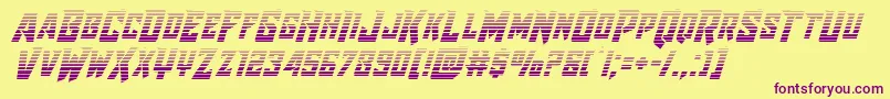 Raidercrusadergrad Font – Purple Fonts on Yellow Background