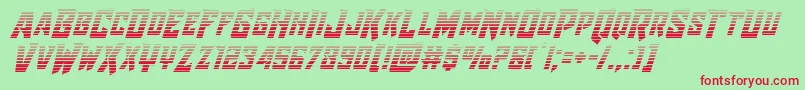 Raidercrusadergrad Font – Red Fonts on Green Background