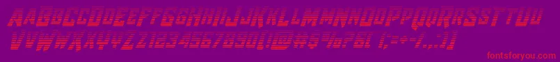 Raidercrusadergrad Font – Red Fonts on Purple Background