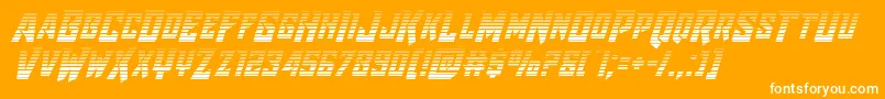 Raidercrusadergrad Font – White Fonts on Orange Background