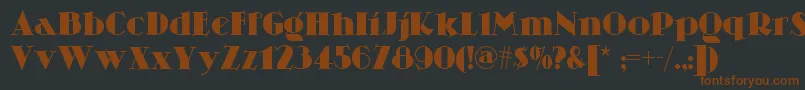 Skittlesnbeernf Font – Brown Fonts on Black Background