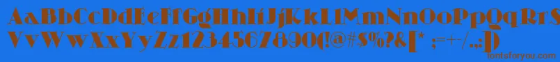 Skittlesnbeernf Font – Brown Fonts on Blue Background