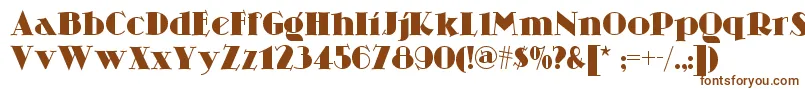 Skittlesnbeernf-fontti – ruskeat fontit valkoisella taustalla