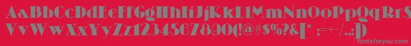 Skittlesnbeernf Font – Gray Fonts on Red Background
