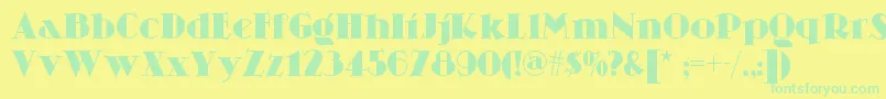 Skittlesnbeernf Font – Green Fonts on Yellow Background