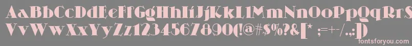 Fonte Skittlesnbeernf – fontes rosa em um fundo cinza