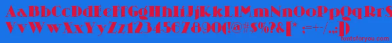 Skittlesnbeernf Font – Red Fonts on Blue Background