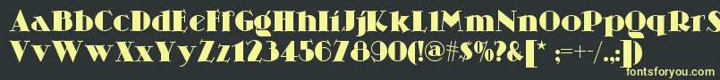 Skittlesnbeernf Font – Yellow Fonts on Black Background