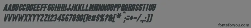 フォントBlitzwingBoldItalic – 黒い文字の灰色の背景