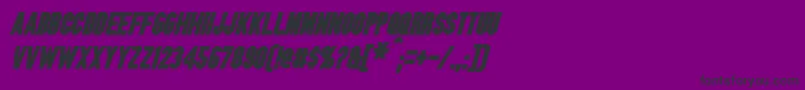 Police BlitzwingBoldItalic – polices noires sur fond violet