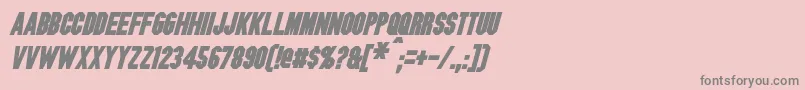 フォントBlitzwingBoldItalic – ピンクの背景に灰色の文字
