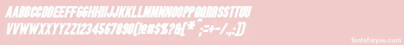フォントBlitzwingBoldItalic – ピンクの背景に白い文字