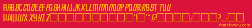 Fec ffy Font – Orange Fonts on Red Background