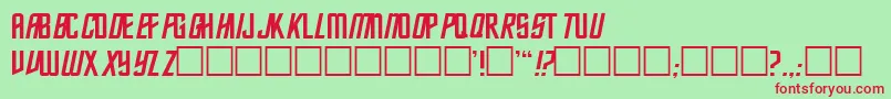 Fec ffy Font – Red Fonts on Green Background