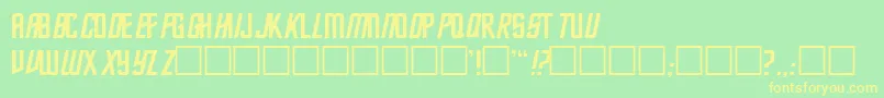 Fec ffy Font – Yellow Fonts on Green Background
