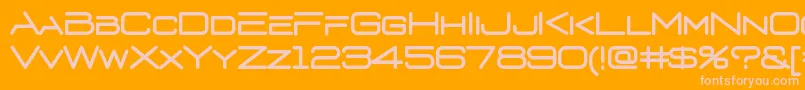 D3 Euronism Font – Pink Fonts on Orange Background