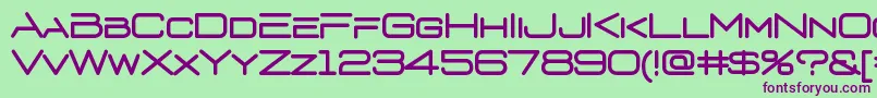 D3 Euronism Font – Purple Fonts on Green Background