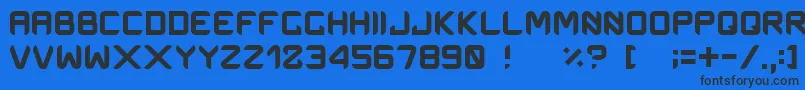 Onemanarmy Font – Black Fonts on Blue Background