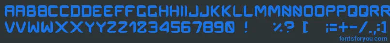Шрифт Onemanarmy – синие шрифты на чёрном фоне