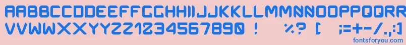 Onemanarmy Font – Blue Fonts on Pink Background