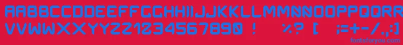 Onemanarmy Font – Blue Fonts on Red Background