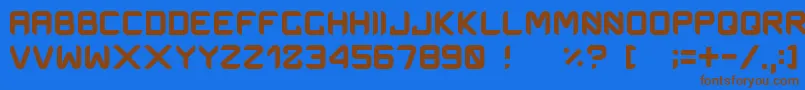 Шрифт Onemanarmy – коричневые шрифты на синем фоне