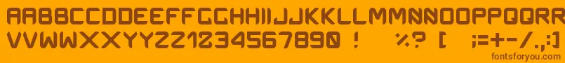 Onemanarmy Font – Brown Fonts on Orange Background