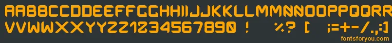 Onemanarmy Font – Orange Fonts on Black Background