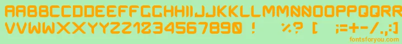 Onemanarmy Font – Orange Fonts on Green Background