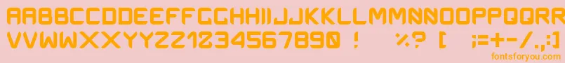 Onemanarmy Font – Orange Fonts on Pink Background