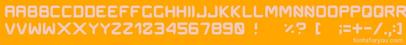Onemanarmy Font – Pink Fonts on Orange Background