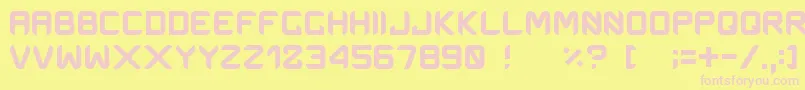 Onemanarmy Font – Pink Fonts on Yellow Background