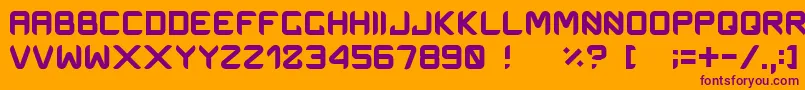Onemanarmy Font – Purple Fonts on Orange Background