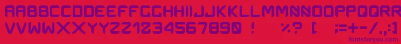 Onemanarmy Font – Purple Fonts on Red Background
