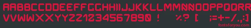 Onemanarmy Font – Red Fonts on Black Background