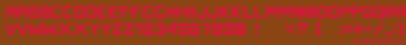 Onemanarmy Font – Red Fonts on Brown Background