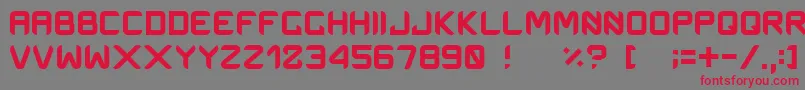 Onemanarmy Font – Red Fonts on Gray Background